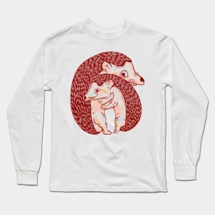 Hedgehogs hugging Long Sleeve T-Shirt